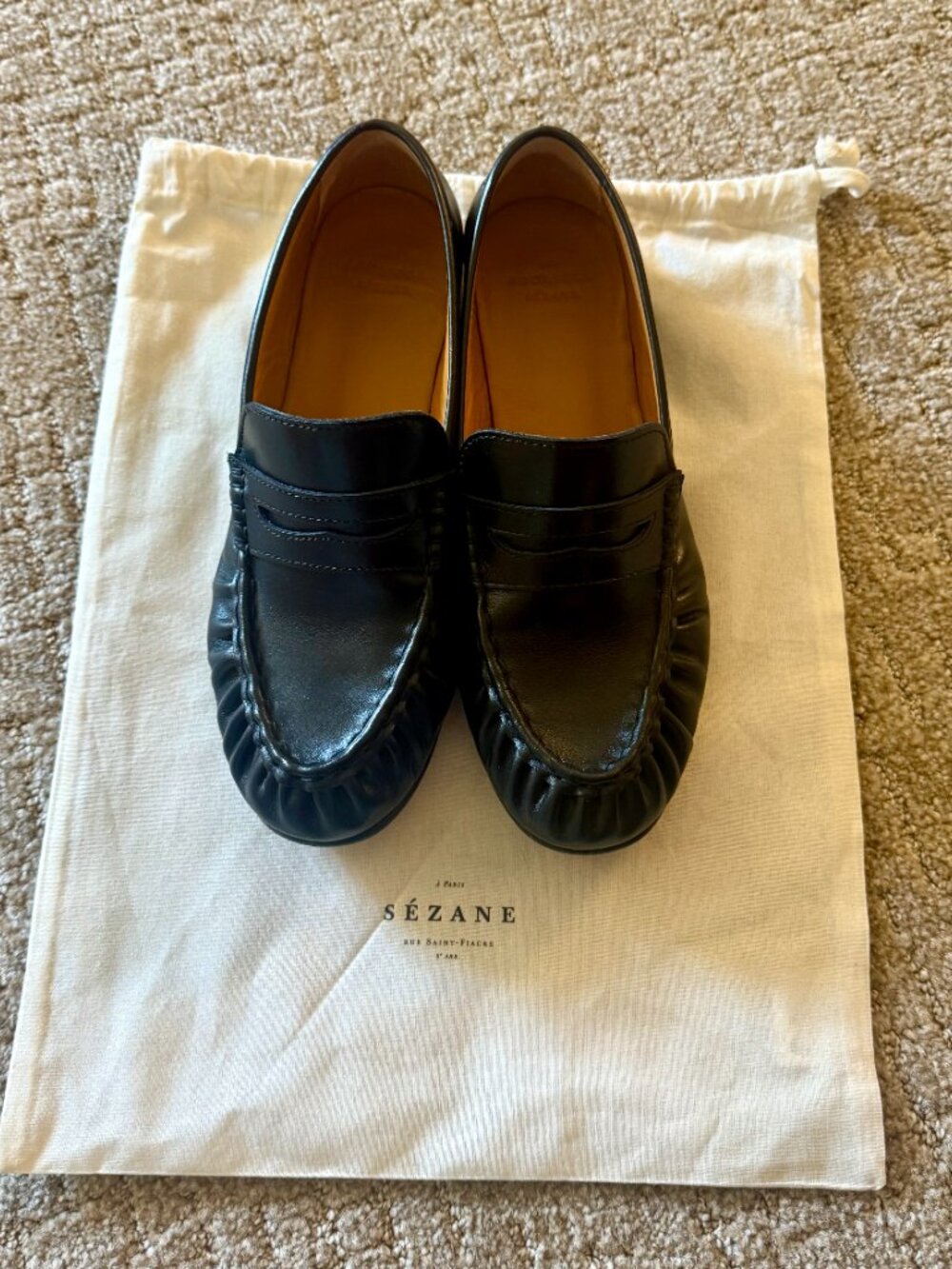 Sezane Marceau Loafers in Smooth Black Size 7 - Picture 5 of 7